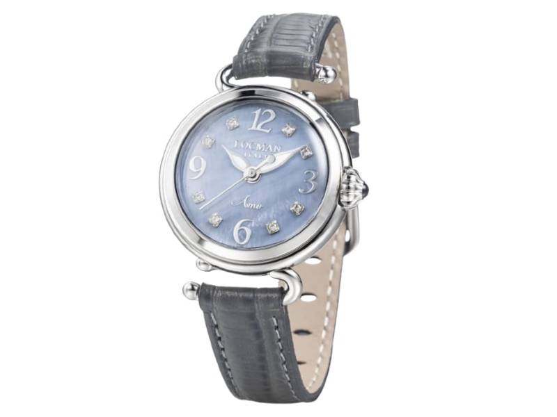 OROLOGIO DONNA QUARZO ACCIAIO/PELLE INDICI CON DIAMANTI AMO LOCMAN 0701A15D-00MAIDPI